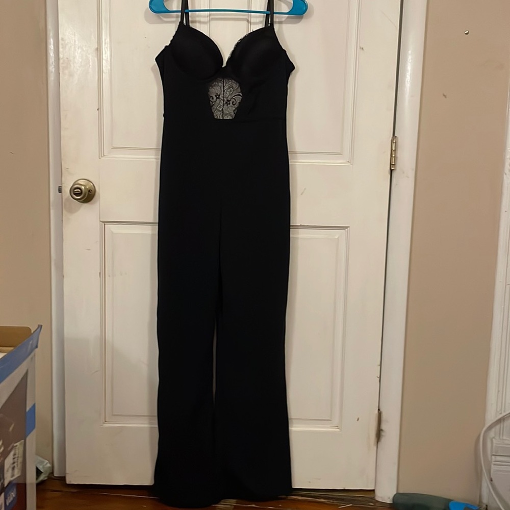 Black formal romper